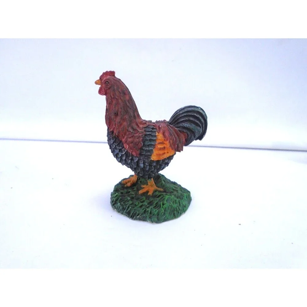 Vintage Clay Critters Rooster Lafayette IN Ceramic Resin Figurines
